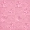 Fonds d'écran 10pcs 3D auto-adhésif autocollant mural panneau plafond rose motif imperméable à l'humidité mousse papier peint salon décor