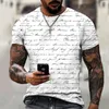 Camisetas masculinas de verão masculino 3D Digital Impresso Harajuku Padrão