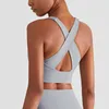 زي اليوغا br-lux wide strap sport bra gym cross back litness tops woman rackproof kning intelder inflear kogger