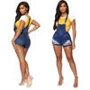 Shorts summer ripped dress suspender jeans tight hip lift suspenders 9013