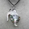 Цепи натуральное ожерелье с оболочкой с подвесной кожаной шнур