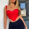 القمصان النسائية asds-solid camisole girl الموضة غير النظامية شبكة مخيط بلا أكمام التفاف الصدر