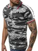 Polos para hombres Shujin Casual Camuflaje Slim Fit Pole Shirt Hombres Manga corta Camiseta de algodón 2023 Marca Turn Down Collar