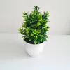 Decorative Flowers Artificial Plants Green Bonsai Small Tree Pot Fake Flower Potted Ornaments For Home Garden Decoration Wedding Party