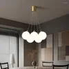 Pendant Lamps All Copper Restaurant Chandelier Postmodern Simple Magic Bean Lamp Bedroom Creative Light Luxury Living Room North Europe