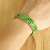 Charm-Armbänder, grüner Kaiserstein, Röhrenperlen, Chakra-Leder-Wickelarmband, Armreif für Damen und Herren, Böhmen, Yoga, handgefertigter Schmuck, Geschenk