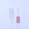 Storage Bottles 12pcs 5ml Lip Gloss Empty Plastic Tubes Exquisite Mini Clear Lipgloss Packaging Container With Pink Matte Lid 3 Colors