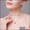 ペンダントネックレスColorf Crystal Inlaid Zircon Fashion ol Style firated colate love love shape necklace valentines dayギフトドロップデリブDHT2c