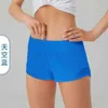 Verão lulus yoga quente short quente esportes de secagem rápida respirável luluslemens bolso de bolso de fitness calças de fitness príncipes sportswear ginásio