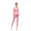 Élégant sur mesure femmes pantalons costumes printemps rose bal fête porter Blazer pour mariage pantalon droit 2 pièces