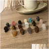 Stone 48X32X25Mm Skl Pendant Natural Crystal Pendants Necklace Ornaments Drop Delivery 202 Dhzuf