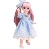 Puppen 16 Bjd-Puppen für Mädchen, aufklappbare Puppe 30 cm mit Kleidung, blond, braunäugig, bewegliches Spielzeug für Kinder, Kugelgelenk-Spielsets 230211
