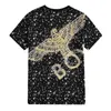 Designers Summer Fashion T-shirt Luxury Classic Gold Stamping Letter Imprim￩ Boy London Tshirts Short Fashion Mens Femmes d￩contract￩es avec lettre de marque Tshirt