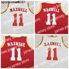 Jerseys de basquete personalizado # 11 Vernon Maxwell Jersey de basquete masculino Ed branco vermelho qualquer tamanho 2xs-5xl nome e número de alta qualidade