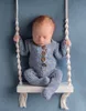 التذكارات المولودة Pography Props Baby Swing Chair Wooden Babies Furniture Infants Po Shooting Proposities 230211