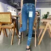 Kadın Kot Tasarımcısı yüksek kaliteli kadın giyim sonbahar ve kış yeni elastik ince skinny jeans yüksek belli tozluk kadın AHG1