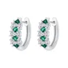 Backs oorbellen 2023 S925 Sterling Silver Emerald High Carbon Diamond Mode Luxe Ear Clip Damesjuwelen Huwelijksgeschenk voor Guest