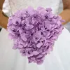 Dekorativa blommor 3/5st White Hydrangea Wedding Diy Bouquet Faux Silk Holding With Stems Baby Shower Party Office Table Decor