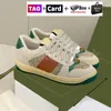 Con scatola Designer Sneakers Scarpe Screener italiano Scarpe casual Uomo Donna Sneakers Classica pelle vintage Web Sneaker beige ebano g qI