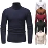 Men's Hoodies Winter Autumn Men Slim Fit Warm Knit Pullover Tops Man Casual High Neck Jumper Top Long Sleeve Solid Turtleneck Knitwear