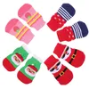 Dog Apparel 16Pcs Anti-skid Socks Protection Christmas Style Pets