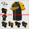 Maglie da baseball personalizzate Iowa Hawkeyes NCAA College Jersey Uomo Donna Gioventù Nero Bianco Oro cucito Nome e numero mix