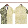 Fashion Luxury Mens Designer camisas geométricas camisa de boliche havaí homens casuais florais slim fit manga curta variedadew45e