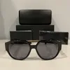 Runde Herren-Sonnenbrille, schwarz, dunkelgrau, polarisierte Gläser, 58–16–140 mm, Designer-Brille, Strand-Sonnenbrille, Retro-Kleinrahmen, Luxus-Design, UV400, Top-Qualität, mit Box