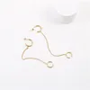 Hoop oorbellen Huggie Trendy Earring PVD Gold Finish Ear Bones Clip Roestvrij staal Akteken Gratis sieraden Groothandel