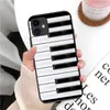 mode piano zachte tpu hoesjes voor iphone 15 14 plus 13 pro max 12 mini 11 xr xs x 8 7 6 6s wit zwart print mode zwarte kleur mobiele telefoon achterkant