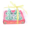 Party Decoration 4pcs Christmas Candle Gift Box With Four Lights Holders Gifts Home DecorParty