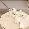 Dekoratif Çiçekler Yapay Uzun Şube Kiraz Çiçeği Bahçe Düğün Sahnesi Düzenleme Dekorasyon Gelin Buket Ev Partisi İpek