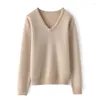 Suéteres femininos adaptaram ovelha 2023 Autumn Winter Winter Pure Cashmere Sweater-deco