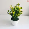 Decorative Flowers Artificial Plants Green Bonsai Small Tree Pot Fake Flower Potted Ornaments For Home Garden Decoration Wedding Party