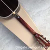 Guitare personnalisée en usine, table en pin rouge massif, touche en ébène, éclisses et dos en palissandre, guitare acoustique 39 "de haute qualité de la série ooo, reliure en véritable coquille d'ormeau