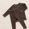 Neue Neugeborenen Ankunft Für Kinder Mädchen Pyjama Herbst Baby Kleidung Sets Jungen Kleidung Baumwolle SolidOveralls Trainingsanzug MT Pcs