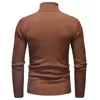 Men's Hoodies Winter Autumn Men Slim Fit Warm Knit Pullover Tops Man Casual High Neck Jumper Top Long Sleeve Solid Turtleneck Knitwear