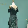 Robes de soirée de luxe cristal sirène dubaï soirée pour les femmes mariage robe d'invité arabe haute fente longue élégante robe de bal formelle