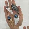 Charms Natural Freshwater Shell Wing Shaped Sticky Diamond Pendant Necklace Armband som används för DIY -smycken som tillverkar storlek 20X5525X DHE2K