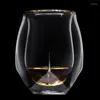 Vingglasögon Rensa dubbelväggiga glas kaffemuggar Stark väggisolerad Thermo Tumbler Highball Cup 2 st