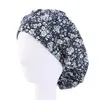 Bonnets Bonnet / Casquettes de crâne 2023 Casquette de gommage de travail unisexe réglable avec bouton de protection des oreilles broderie d'électrocardiogramme imprimé floral Davi22