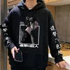 Herrtröjor tröjor attackerar på titan unisex manlig kvinnlig tryck shingeki no kyojin anime kläder förlorar casual streetwears länk estetiska koreanska 230213