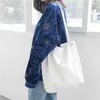 Bolsas de compras bolsa para feminino saco feminina grande damas lona ombro shopper shopper eco reutilizável pano 2023 praia