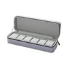 Watch Boxes 6/10/12 Slots Zipper Travel Box Leather Display-Case Organizer Jewelry Storage Container Women Men Display