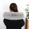 Sciarpe Genuine Women Real Natural Fur Collar Coat Hood Sciarpa Solid Female Custom Made