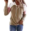 Women's Hoodies Sweatshirts Hooded Loose Fit Women Coat lange mouw pocket kleurblok pullover sweatshirt bovenkleding's