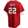 Camisas de beisebol personalizadas 2022 Novos homens mulheres jovens city connect jersey howie kendrick max scherzer juan soto victor robles ryan na