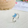 Band Rings Trendy Butterfly Rings For Women Men Lover Couple Rings Set Friendship Engagement Wedding Open Rings 2022Jewelry Ring New G230213