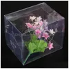 Party Favor Wholesale20Pcs / Lot 9X9X12Cm DIY Savon Poly Paquet Boîtes 3.54X3.54X4.72 Boîte en PVC en plastique transparent pour cadeau fait main Fleur C Dhogy