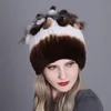 Gorro Feio/crânio Caps Mulheres de pêlo de lã de lã de lã outono inverno grossa quente cogumelo de cogumelo casual confortável russo damas russas